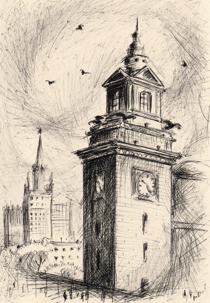 Часовая башня Киевского вокзала